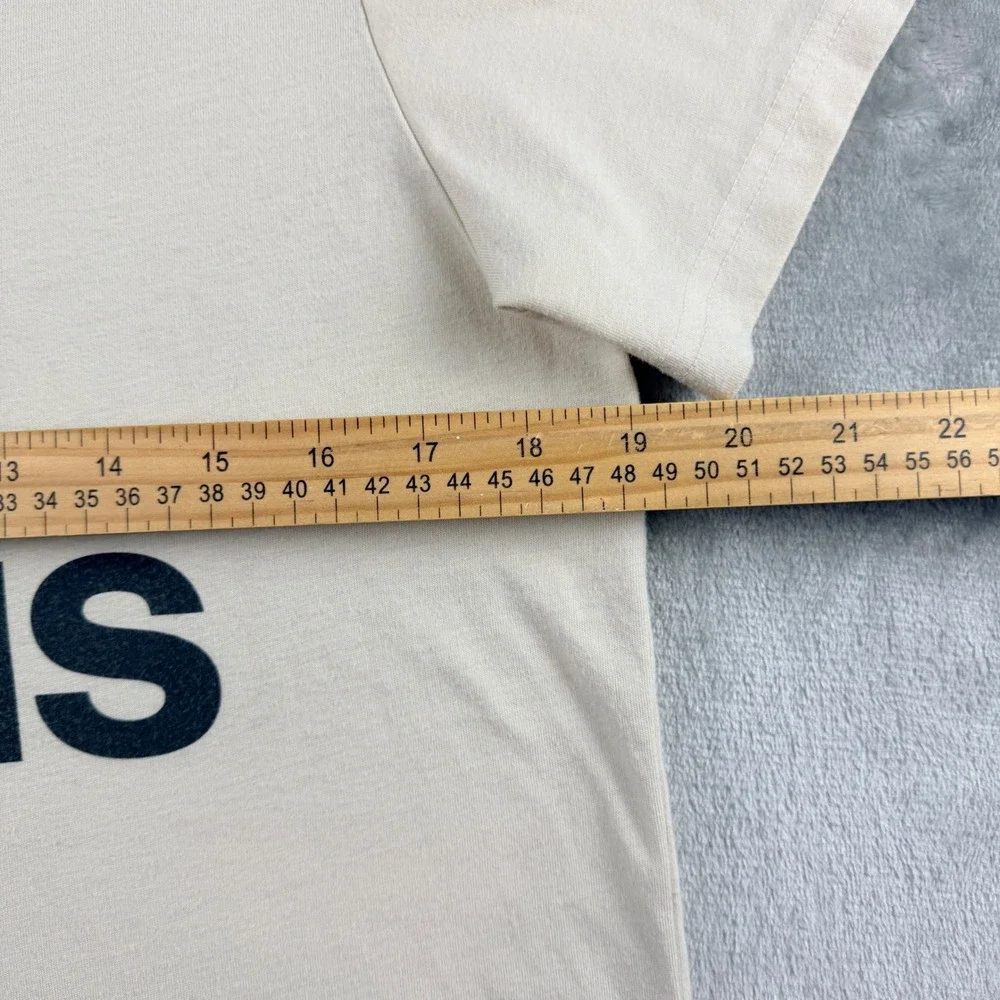 Adidas The Go-To Performance Tee Men's Medium Beige Climalite Graphic T-Shirt
